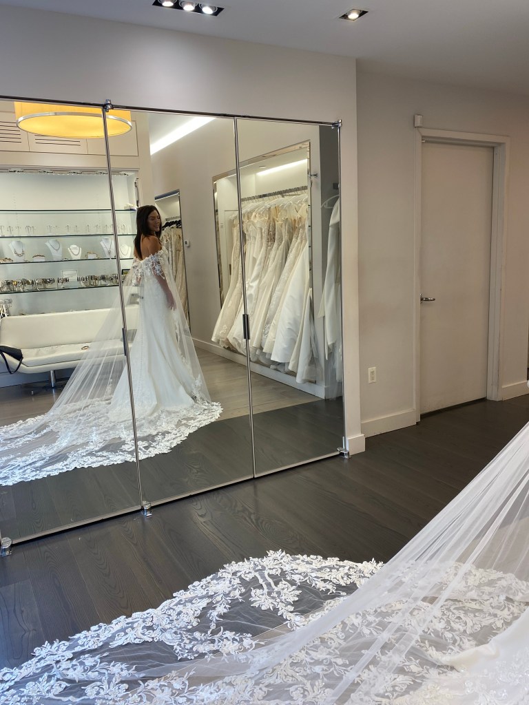 I went to the top bridal boutiques in #NYC. Sharing the wedding dresses I DIDN'T choose! (Don't worry, I'm not showing my fiance!) #bride #bridetobe #wedding #weddingdress #style #fashion #engaged #engagement #kleinfeld