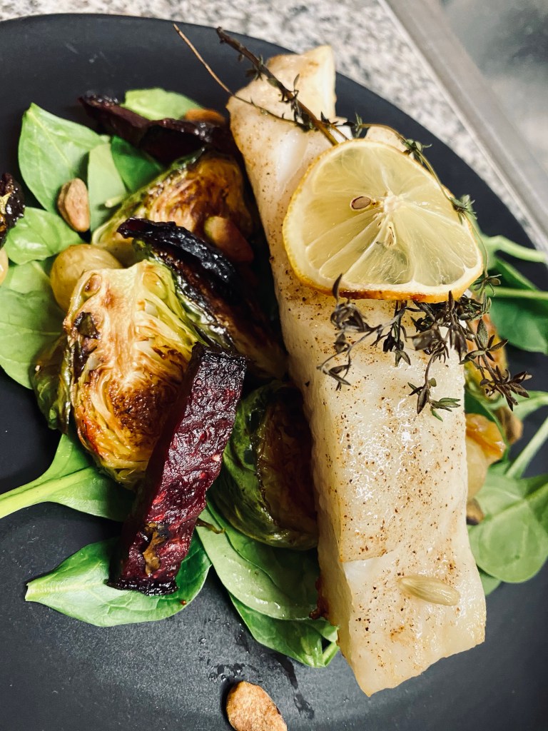 Halibut with Pistachio Quinoa Pilaf by BeautyBeyondBones #food #healthyfood #lent #dairyfree #glutenfree #keto #paleo