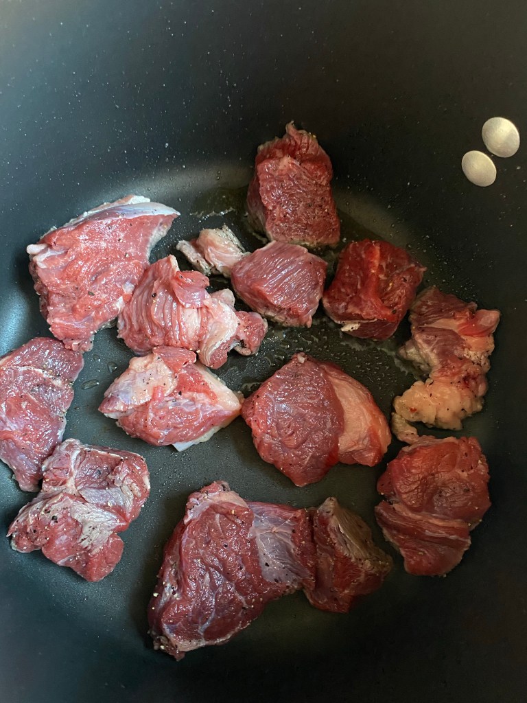 Hearty comfort food at its finest! Beef Stew! Except make it #keto! Hunks of hearty beef and cozy veggies in a delicious creamy broth! A cool weather recipe you’ll crave again and again! #cooking #recipe #glutenfree #paleo #healthy #lowcarb #beef #fall #winter 