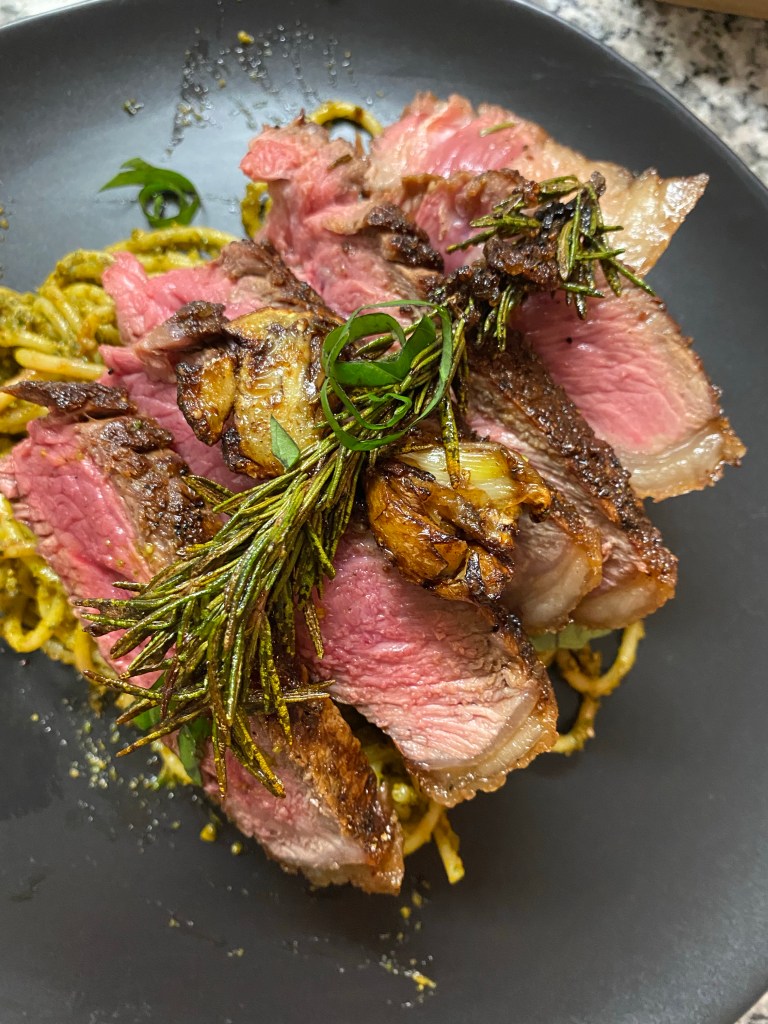 The perfect meal DOES exist! Introducing my Sun Dried Tomato Pesto #Pasta with #Steak! This #romantic #dinner can be #keto with a simple noodle substitution! :) Enjoy! #food #cooking #glutenfree #paleo #ulcerativecolitis