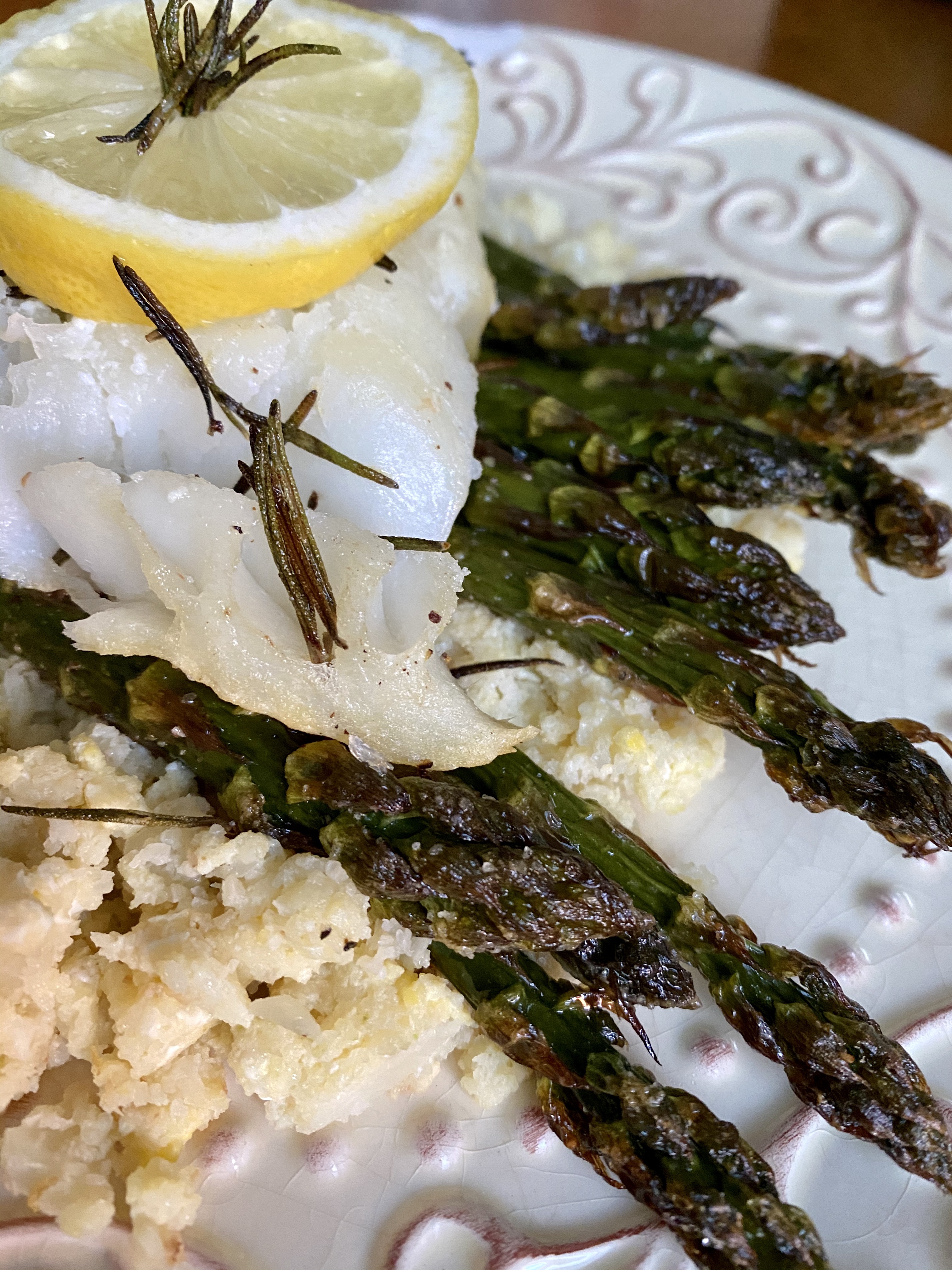 Rosemary Cod with Cauliflower Rice by BeautyBeyondBones! #grainfree #glutenfree #pescatarian #paleo #specificcarbohydratediet #food #edrecovery #healthyfood