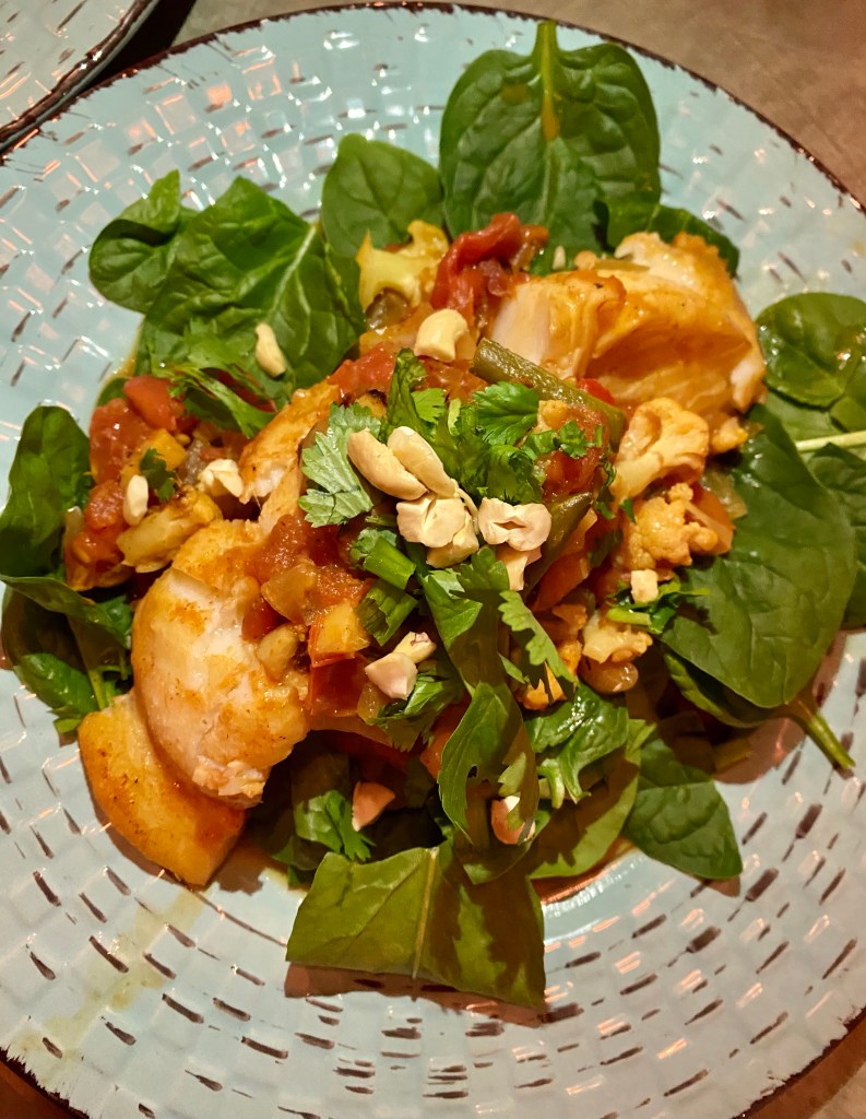 Curry Poached Sea Bass by BeautyBeyondBones! #edrecovery #food #glutenfree #grainfree #paleo #curry #health #healthyfood #specificcarbohydratediet #wellness #dinner