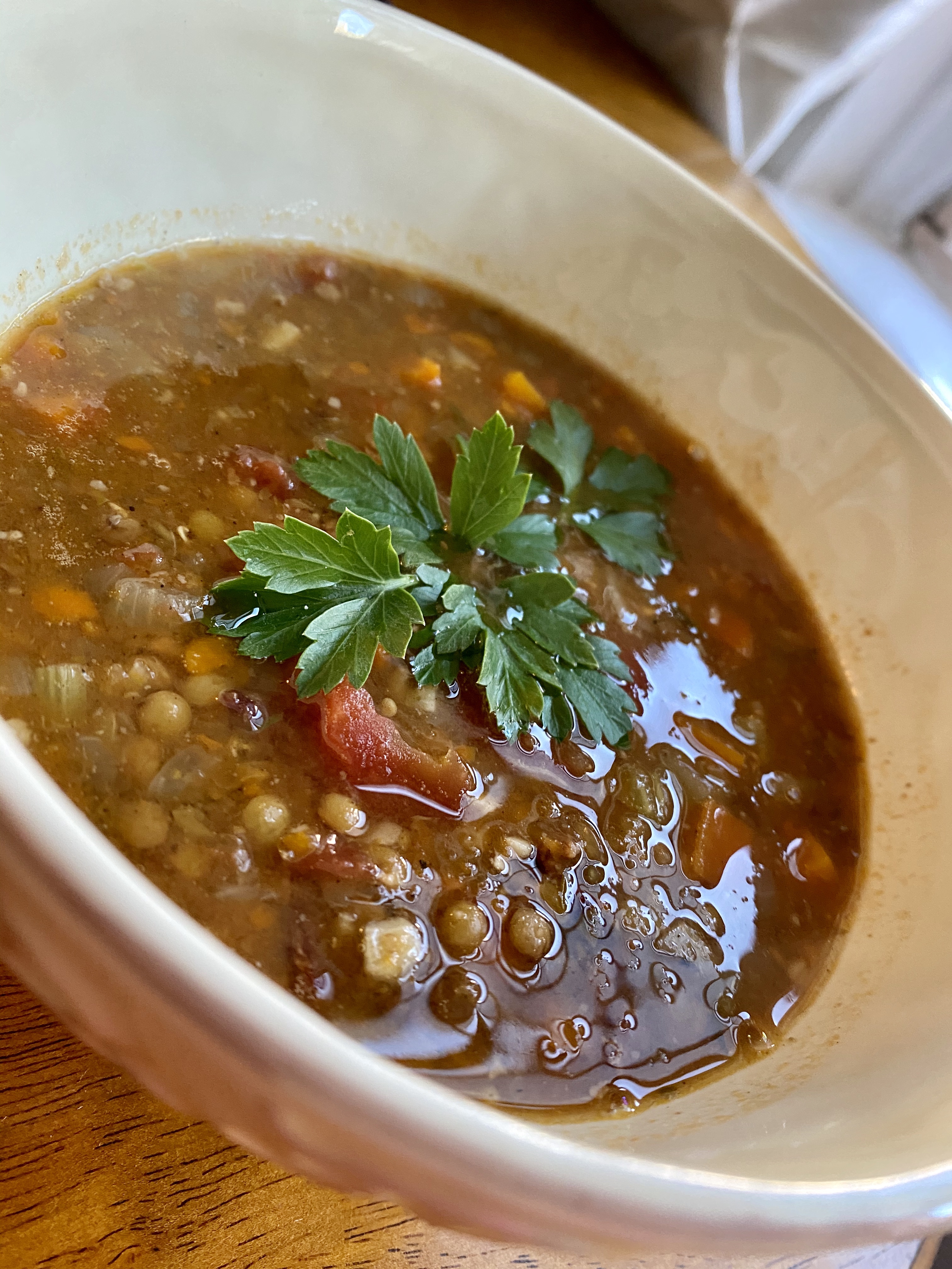 Bacon French Lentil Soup by BeautyBeyondBones #glutenfree #healthyfood #grainfree #paleo #specificcarbohydratediet #food #dinner #edrecovery