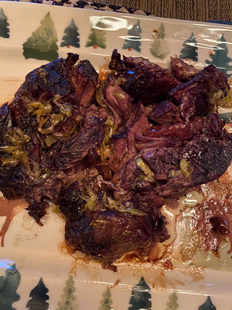 My Mississippi Roast is OUTRAGEOUS! Slow cooked, melt-in-you-mouth #beef – made in the slow cooker – served over buttery egg noodles! An easy and delicious #dinner that makes itself! #cooking #food #recipe #glutenfree #meat #family #crockpot #comfortfood