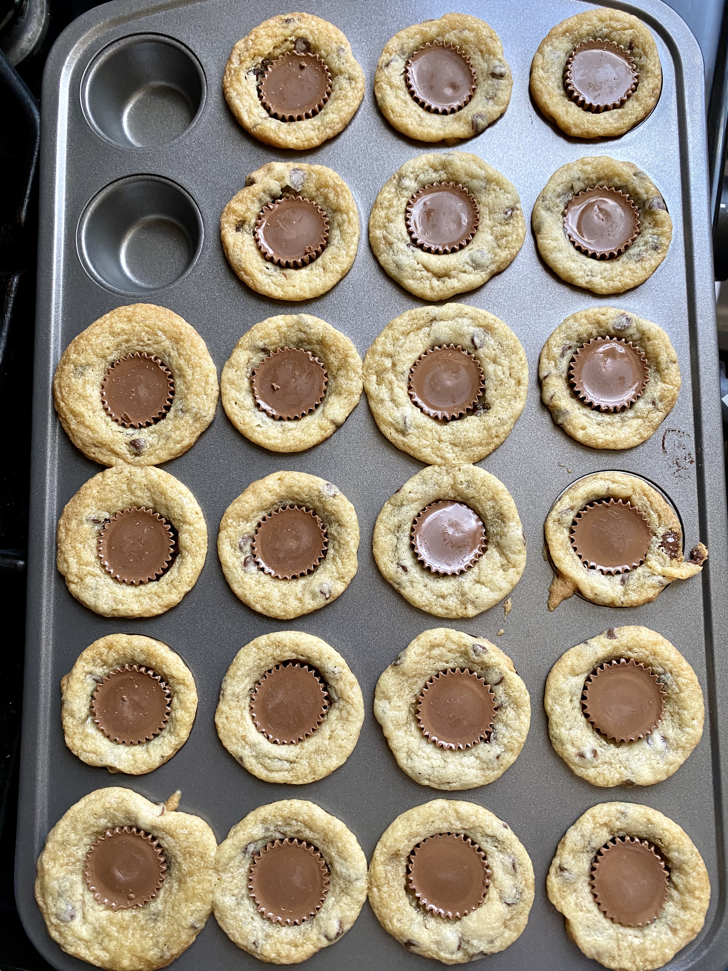 Peanut Butter Cup Cookies by BeautyBeyondBones #dessert #chocolate #peanutbutter #sweets #yum #reeces #edrecovery #food