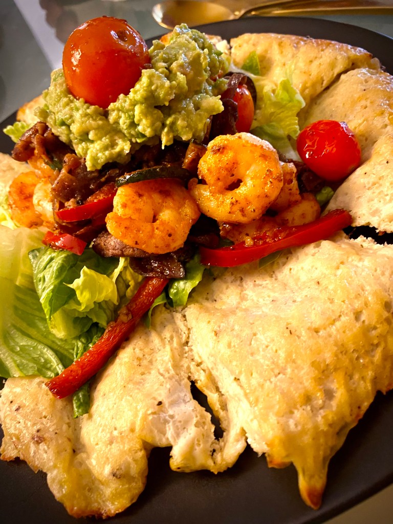 Fajitas just went KETO with my grain free tortillas! This healthy and delicious meal is dang impressive, and PACKED WITH PROTEIN! And a secret ingredient: cauliflower! Make these today! #food #keto #lowcarb #paleo #glutenfree #grainfree #healthyfood #edrecovery #recipe #dinner 