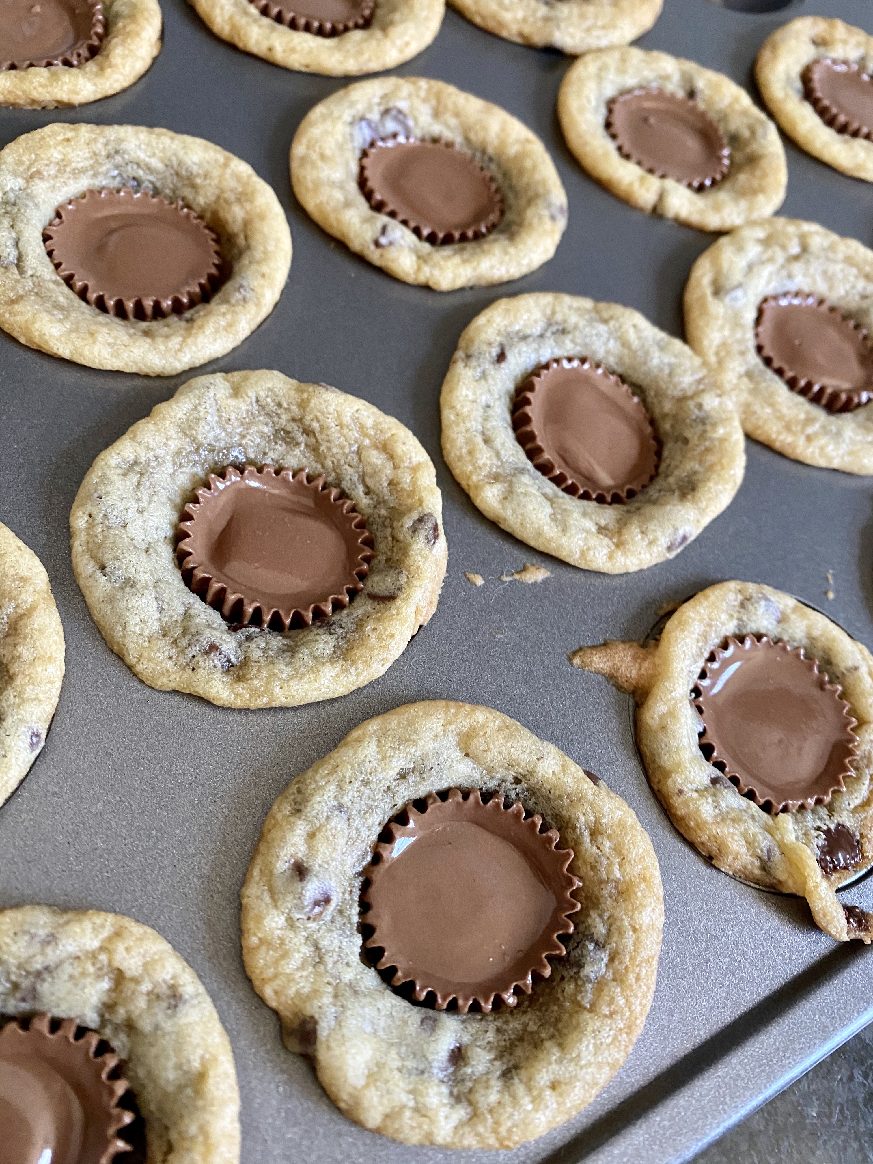 Peanut Butter Cup Cookies by BeautyBeyondBones #dessert #chocolate #peanutbutter #sweets #yum #reeces #edrecovery #food