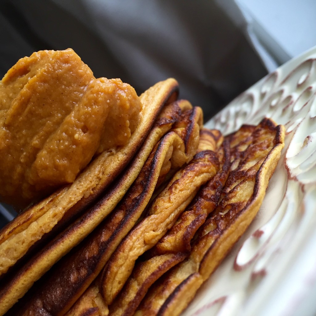Paleo Pumpkin Pancakes by BeautyBeyondBones #glutenfree #grainfree #paleo #vegetarian #quarantine #food #breakfast #brunch #edrecovery