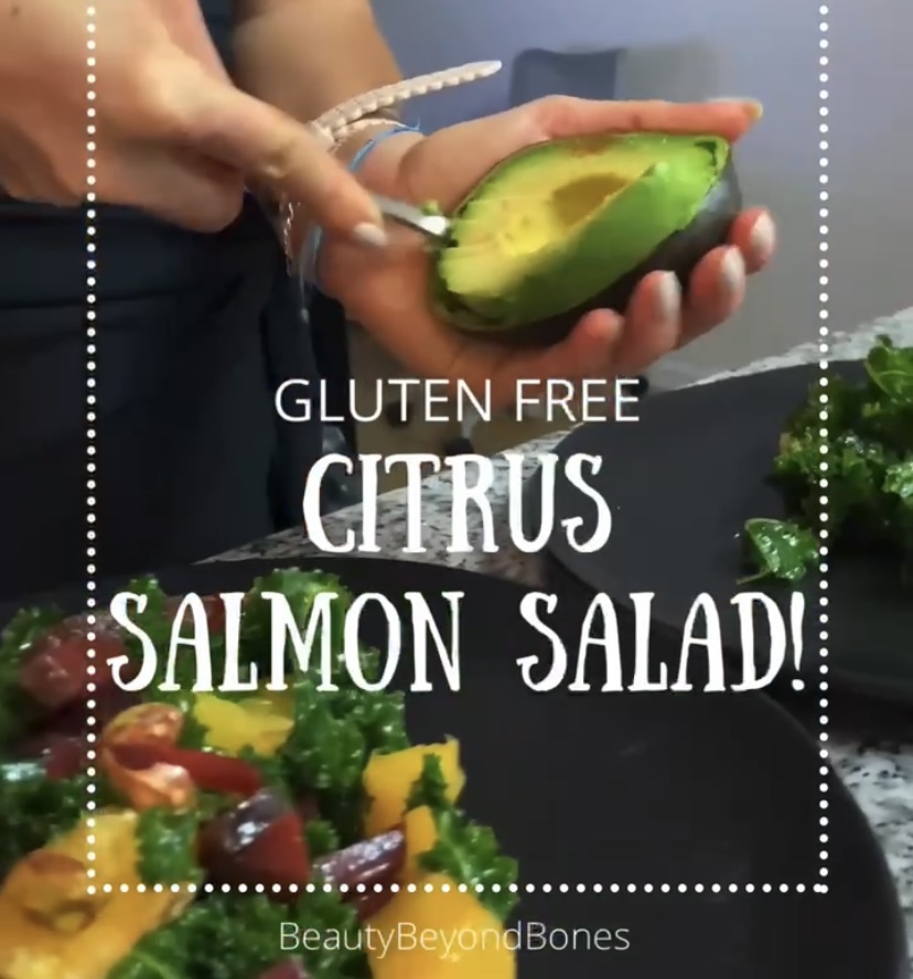 The perfect fast and #healthy meal that is delicious! It’s a copycat from a high end NYC #brunch spot! My Citrus #Salmon #Salad can be on the table in less than 20 minutes! #dinner #glutenfree #yum #specificcarbohydratediet #fish #recipe