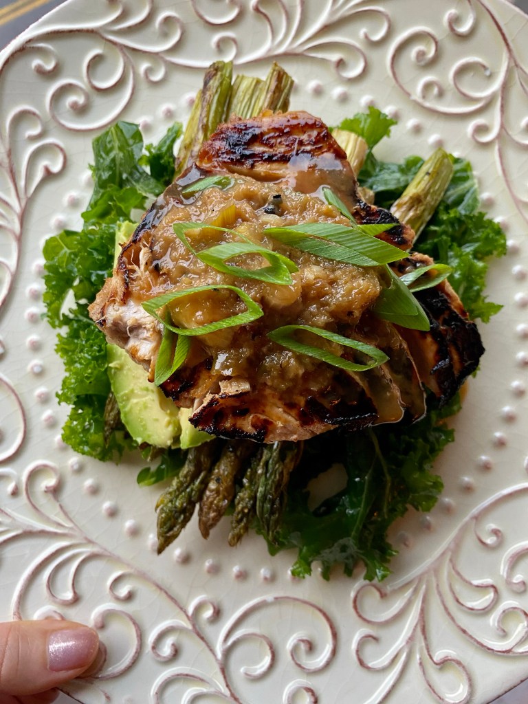 A healthy and outrageously delicious Ginger Garlic Ahi Tuna! Marinated in a delicious sauce of thai-flavors, this dish melts in your mouth! Packed with protein and ZERO CARBS, this quick and easy recipe will be your new favorite keto dinner! #keto #paleo #glutenfree #lowcarb #healthy #edrecovery #anorexia #dinner #recipe #healthyfood 