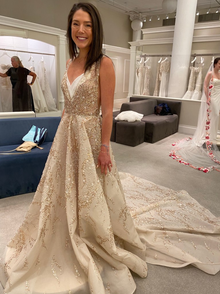 I went to the top bridal boutiques in #NYC. Sharing the wedding dresses I DIDN'T choose! (Don't worry, I'm not showing my fiance!) #bride #bridetobe #wedding #weddingdress #style #fashion #engaged #engagement #kleinfeld